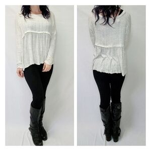 143 Story by Line Up Peplum Long Sleeve Top